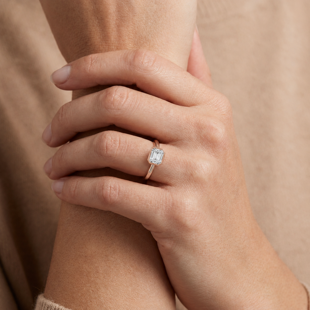 Bailey - Emerald - Rose Gold - Plain