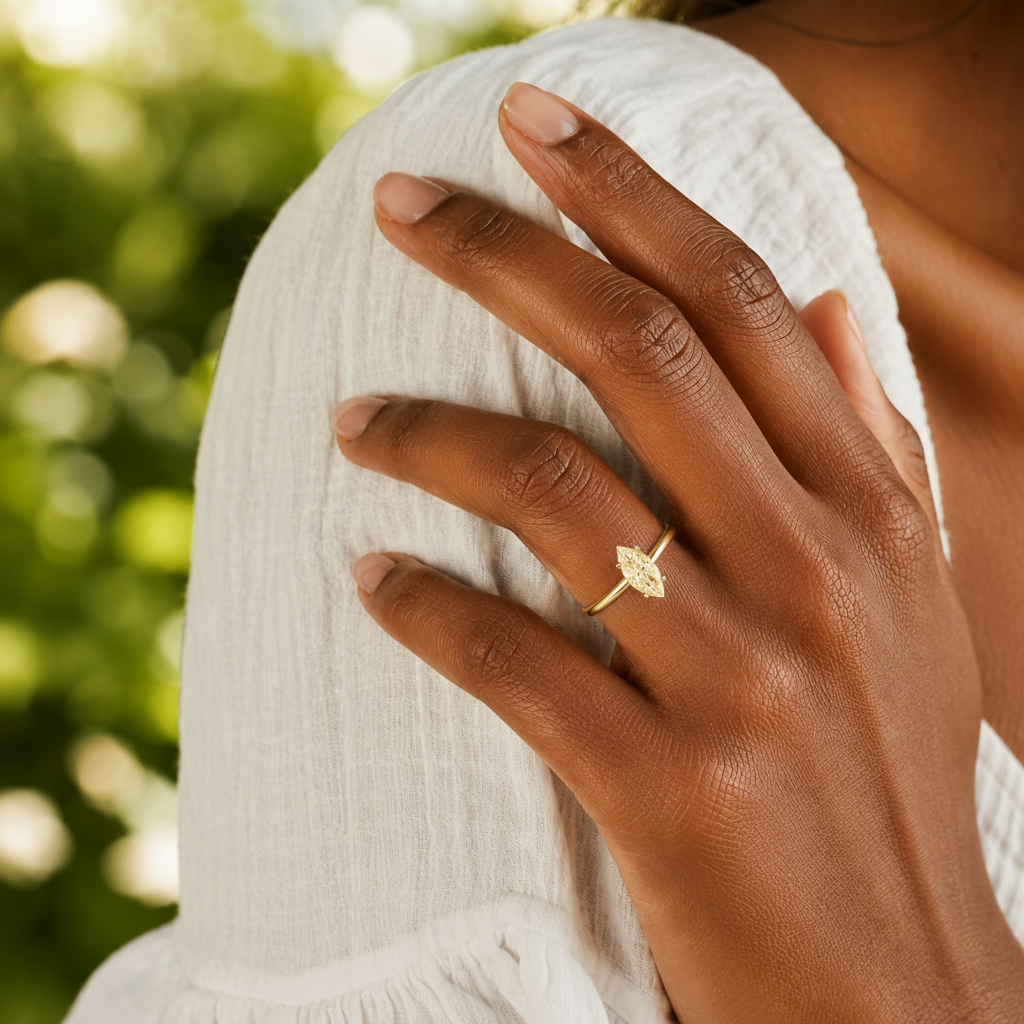 Basilica - Marquise - Yellow Gold - Plain