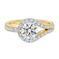 Orbit - Round - Yellow/White Tone - Pavé