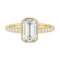 Bailey - Emerald - Yellow Gold - Pavé