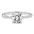 Wreath - Cushion - White Gold - Pavé