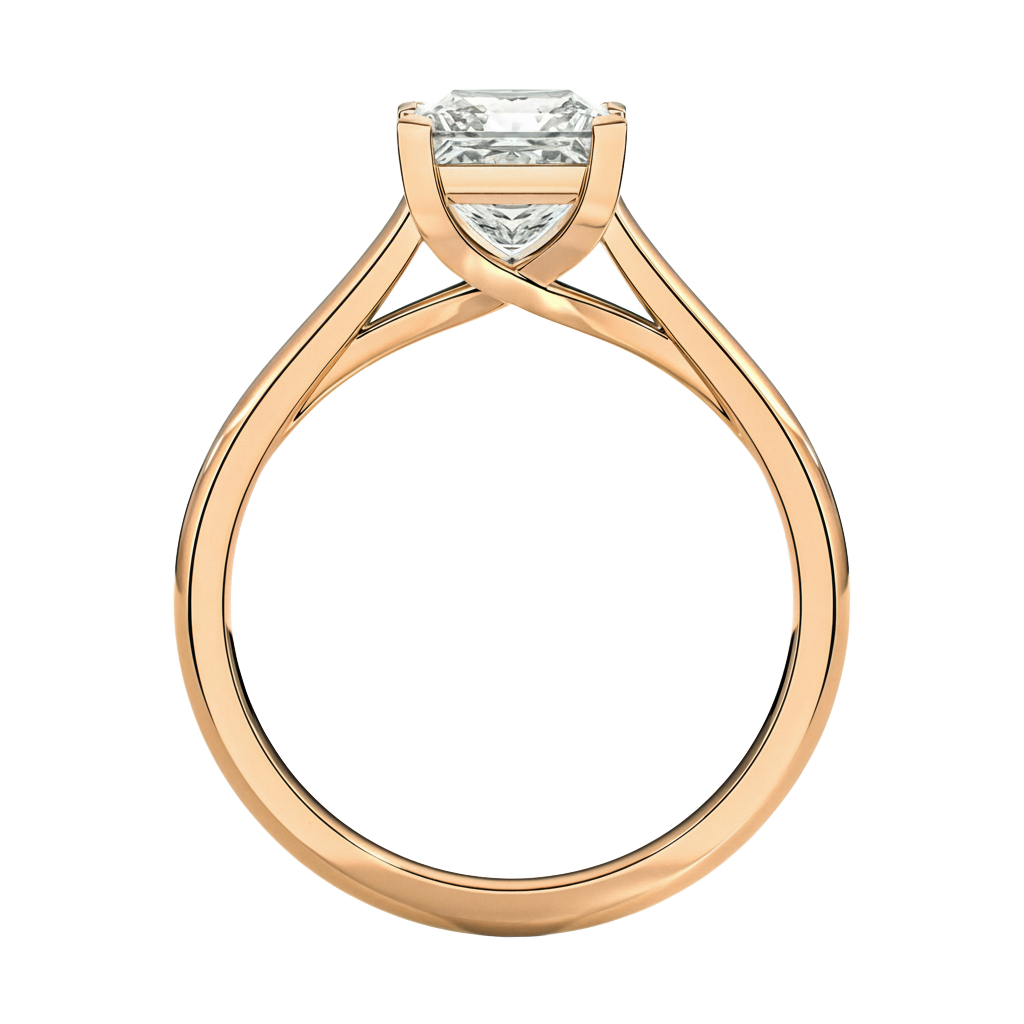Basilica - Princess - Rose Gold - Plain