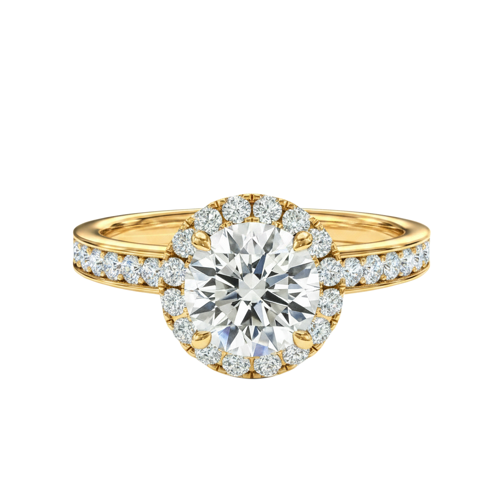 Cordelia - Round - Yellow Gold - Channel