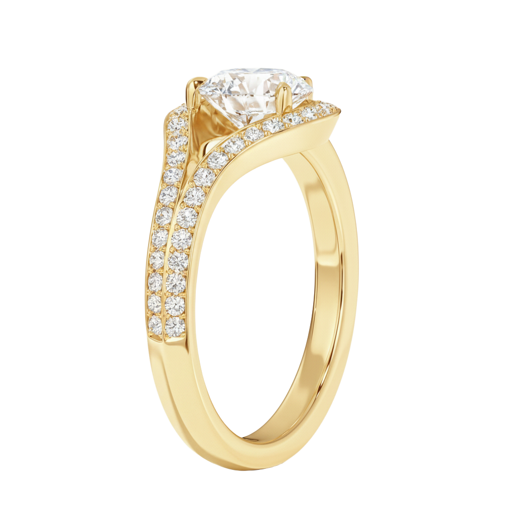 Orbit - Round - Yellow Gold - Channel