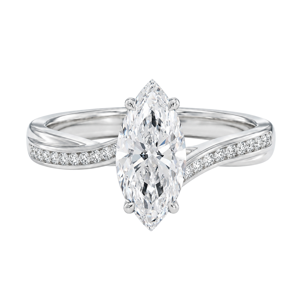 Wreath - Marquise - Platinum - Channel