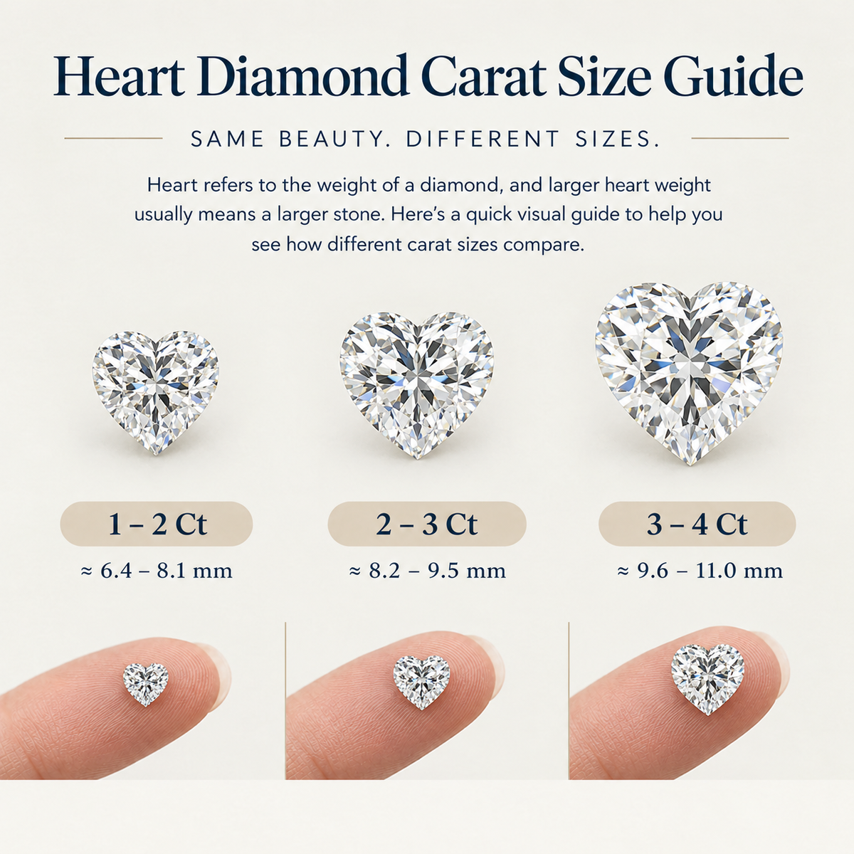 Carat size guide