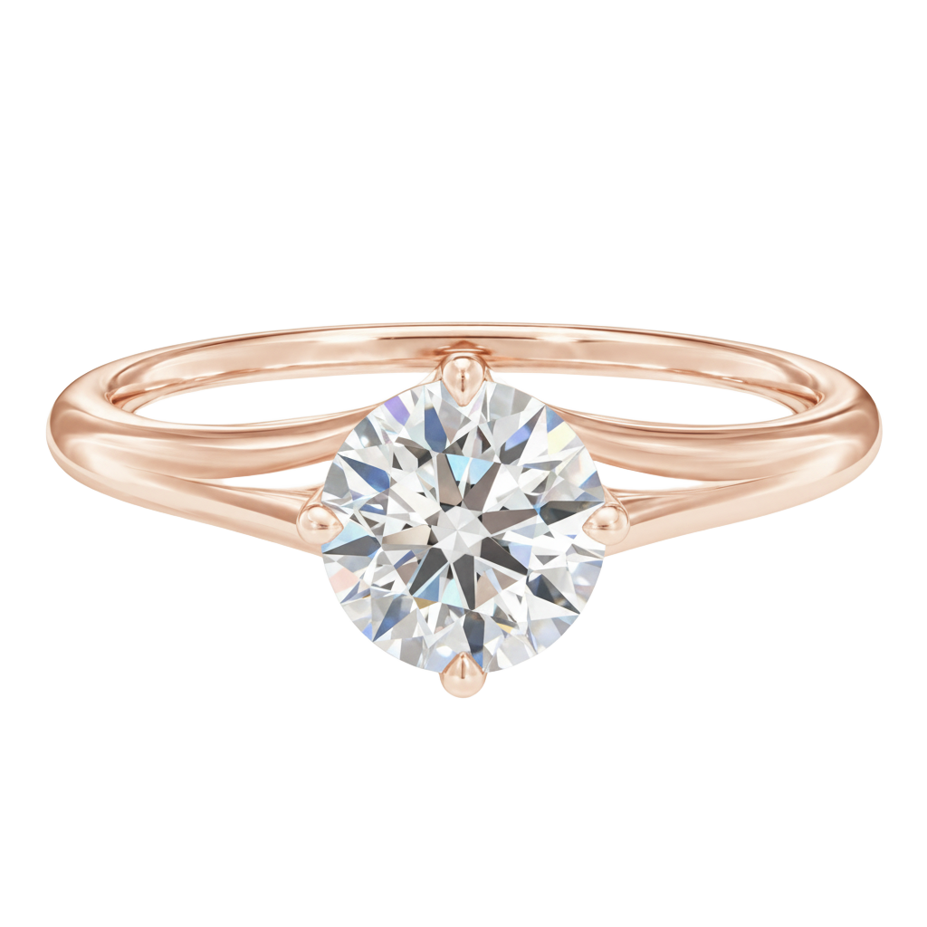 Lumiere - Round - Rose Gold - Plain