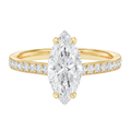Talia - Marquise - Yellow Gold - Pavé