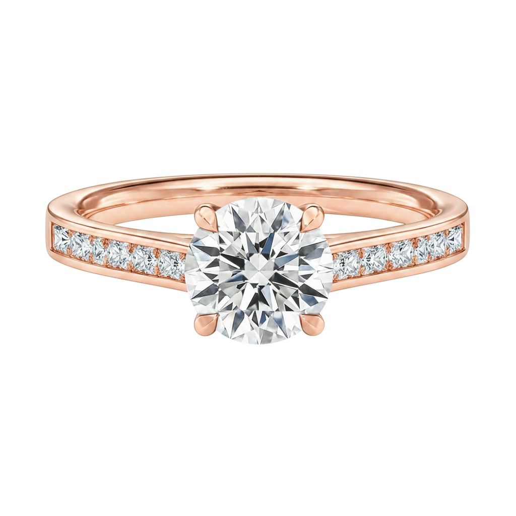 Basilica - Round - Rose Gold - Channel