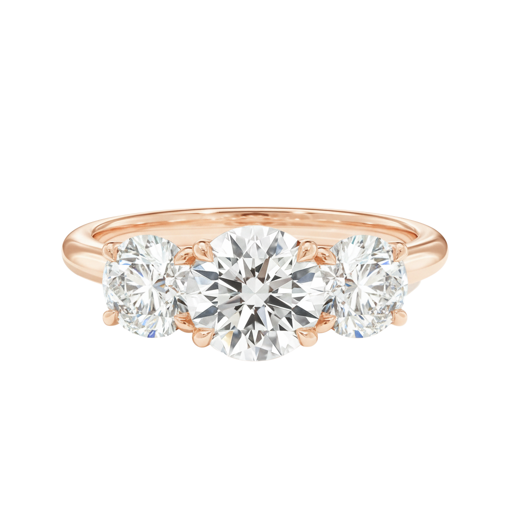 Trinity - Round - Rose Gold - Plain