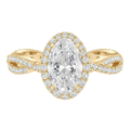 Braid - Oval - Yellow Gold - Pavé