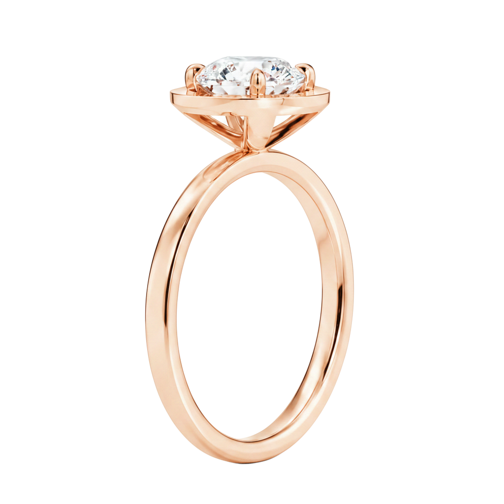 Deneuve - Round - Rose Gold - Plain
