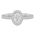 Deneuve - Oval - White Gold - Pavé