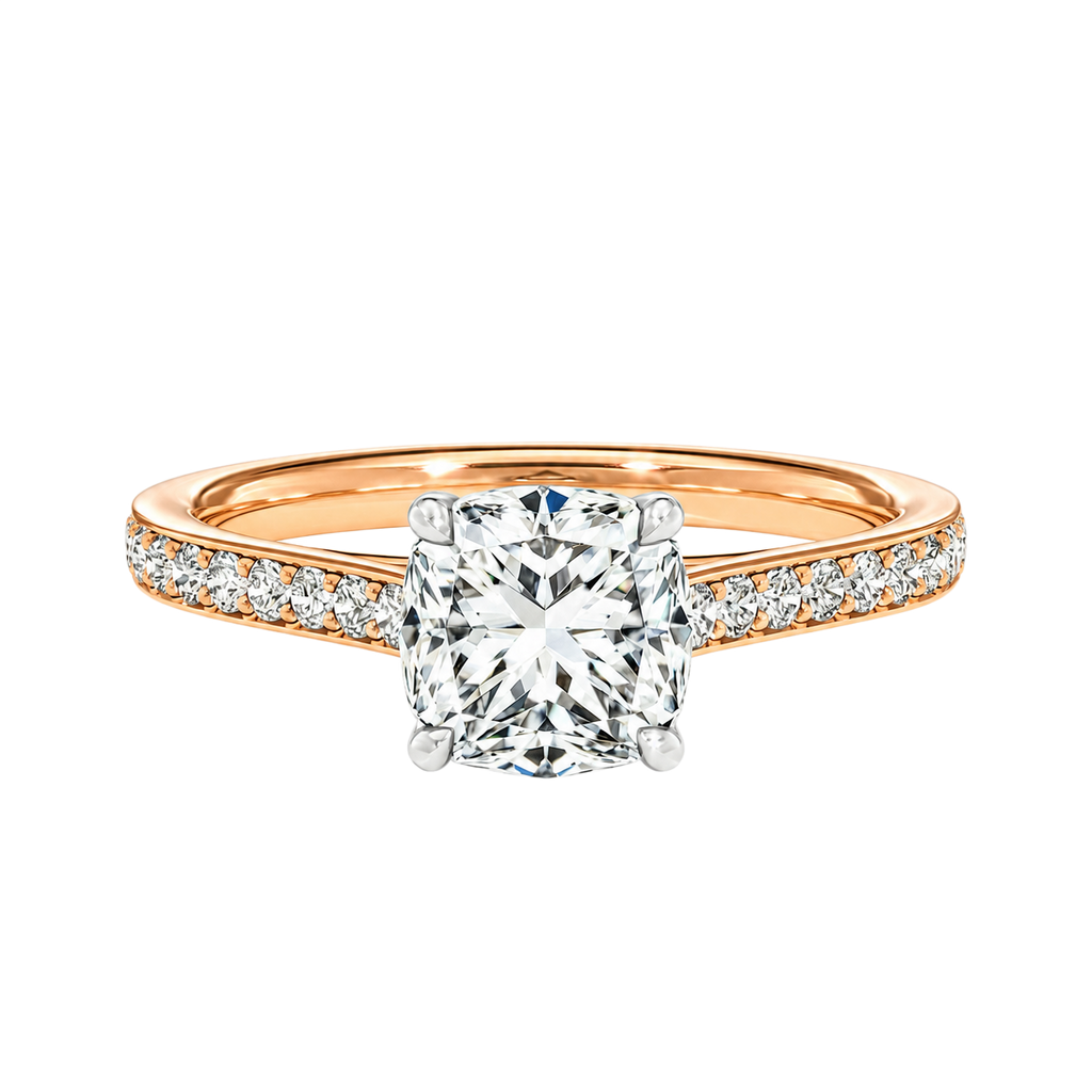 Basilica - Cushion - Rose/White Tone - Pavé