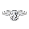Solenne - Cushion - Platinum - Pavé
