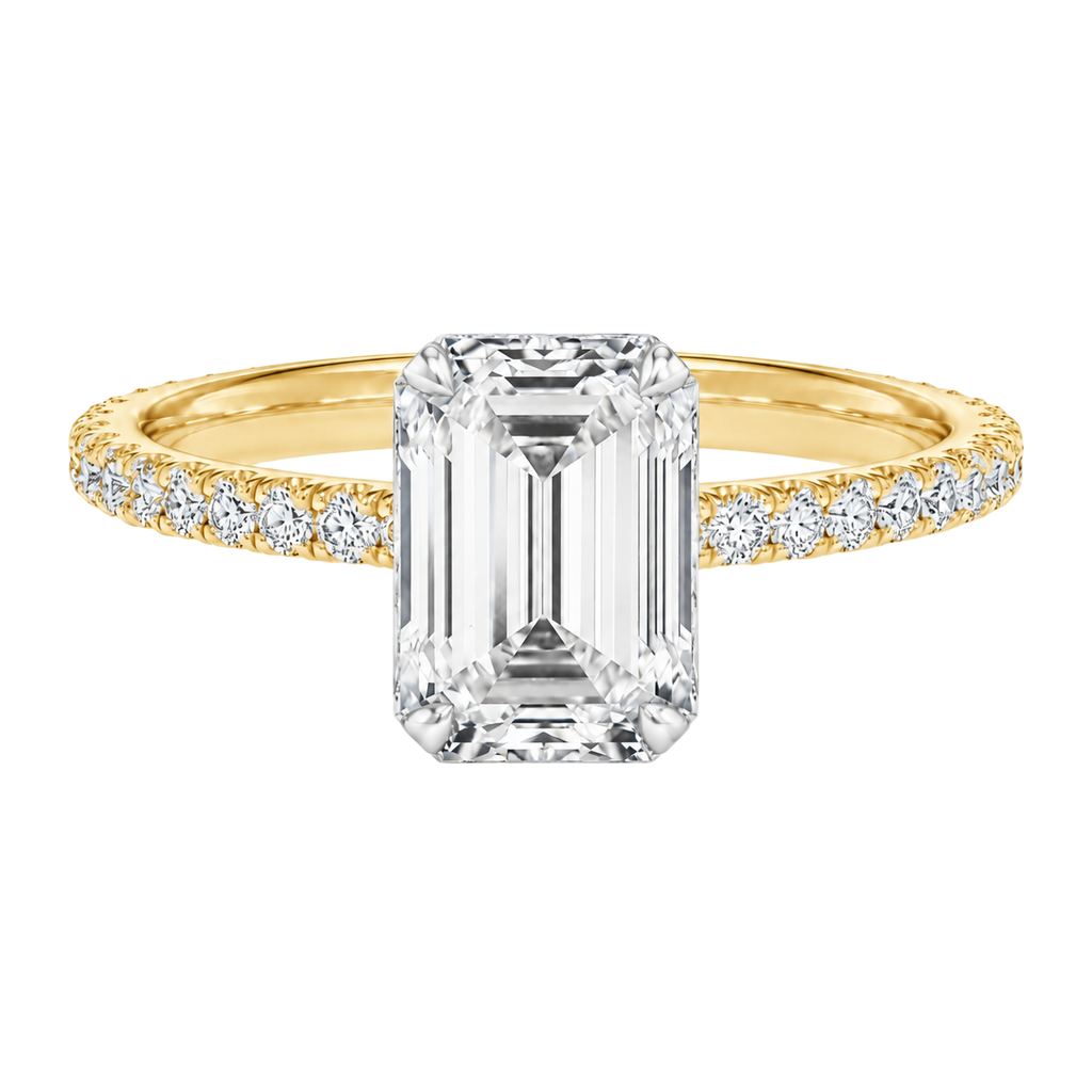 Solenne - Emerald - Yellow/White Tone - Pavé