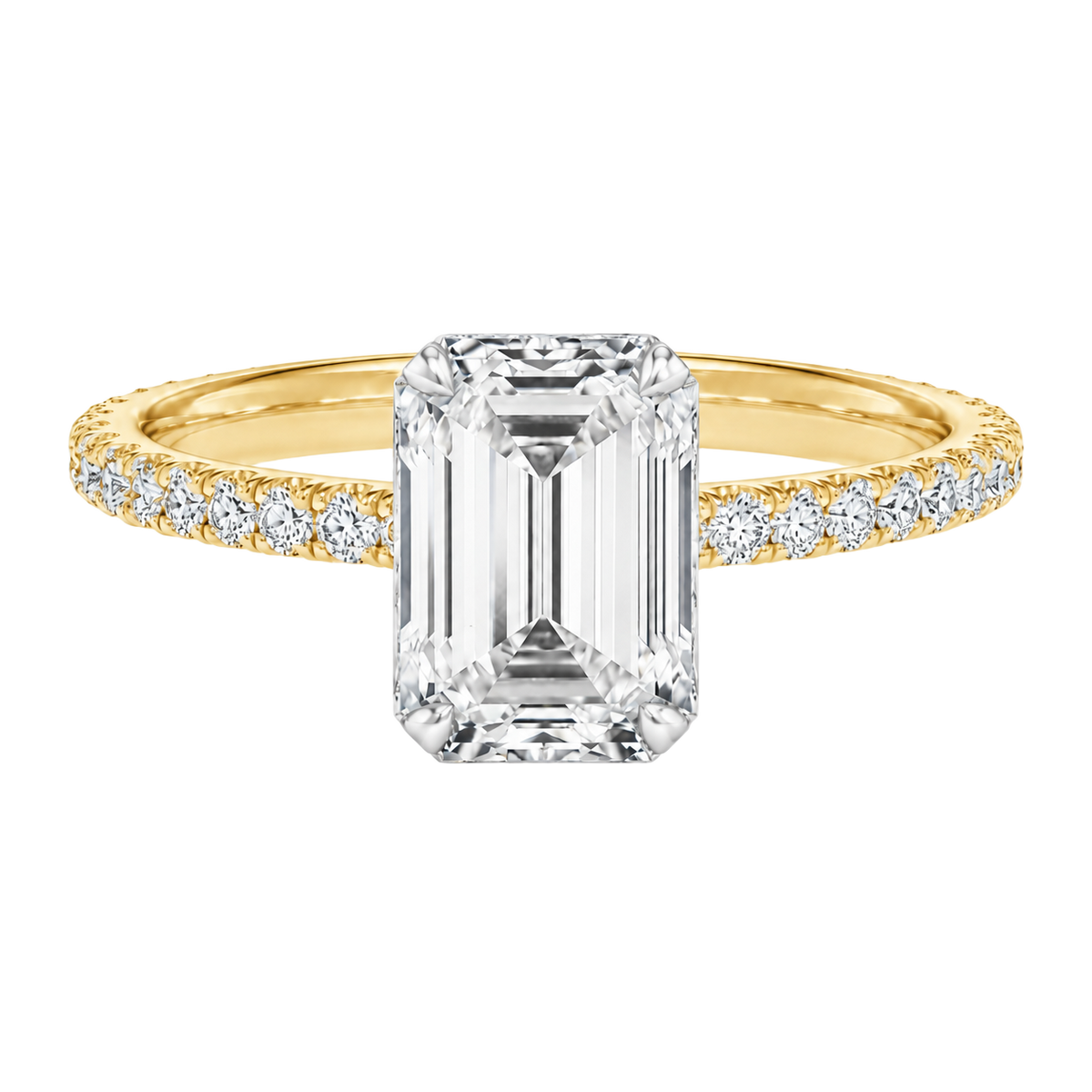 Solenne - Emerald - Yellow/White Tone - Pavé