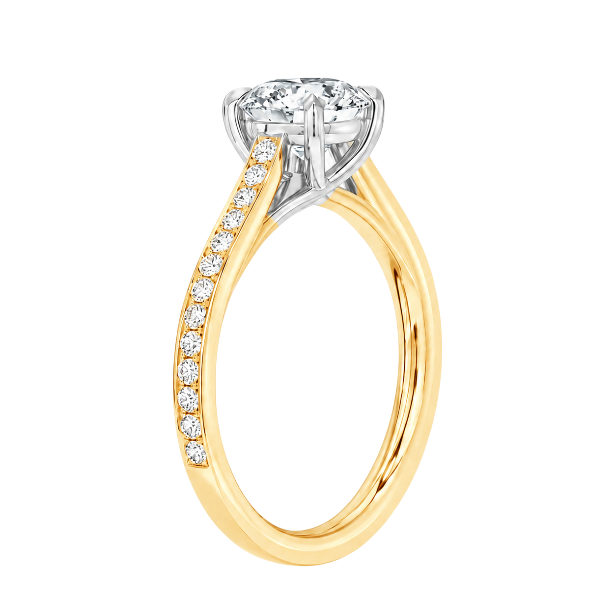 Basilica - Heart - Yellow/White Tone - Pavé