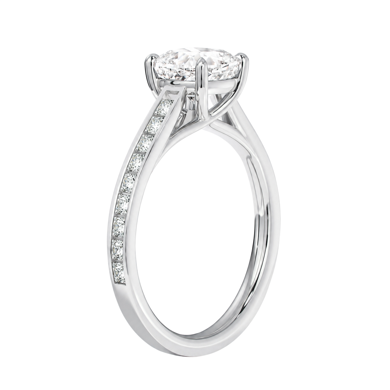 Basilica - Cushion - Platinum - Channel