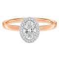 Deneuve - Oval - Rose/White Tone - Plain