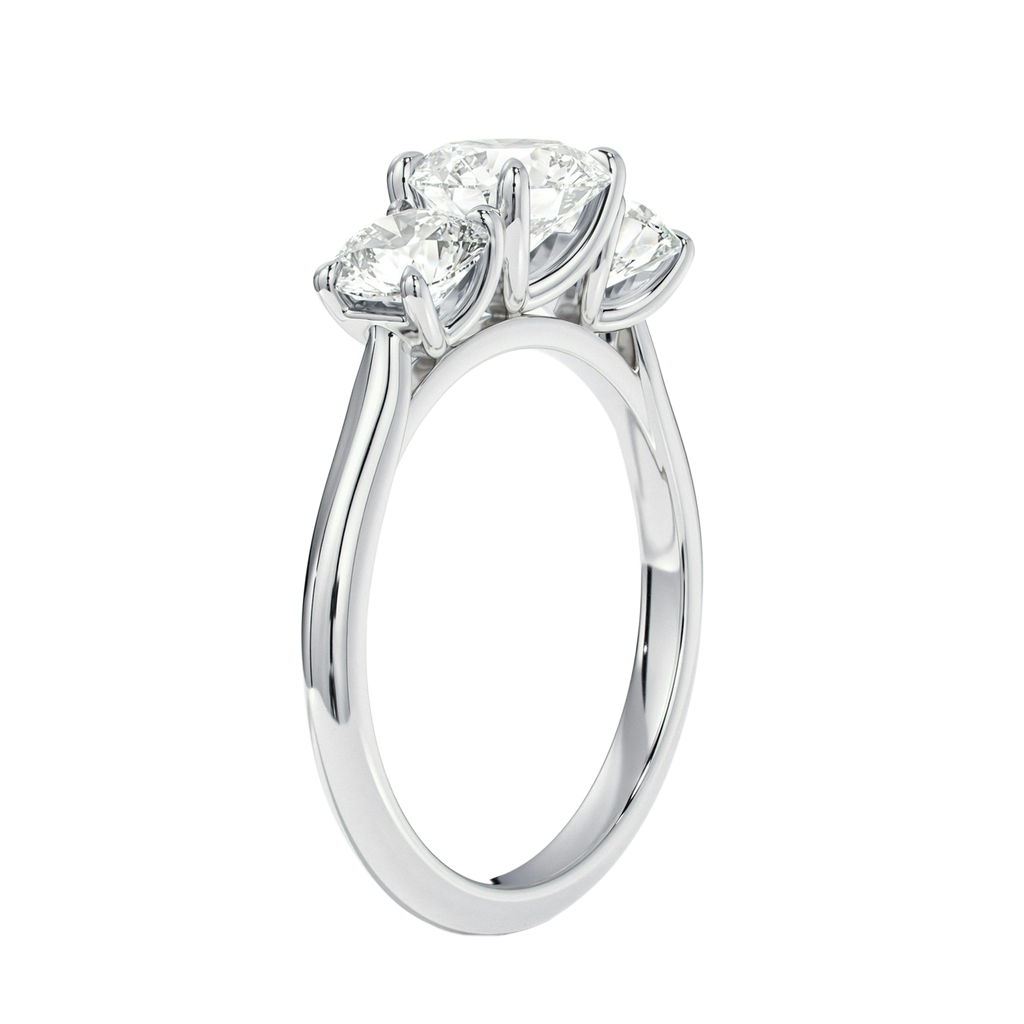 Trinity - Round - White Gold - Plain