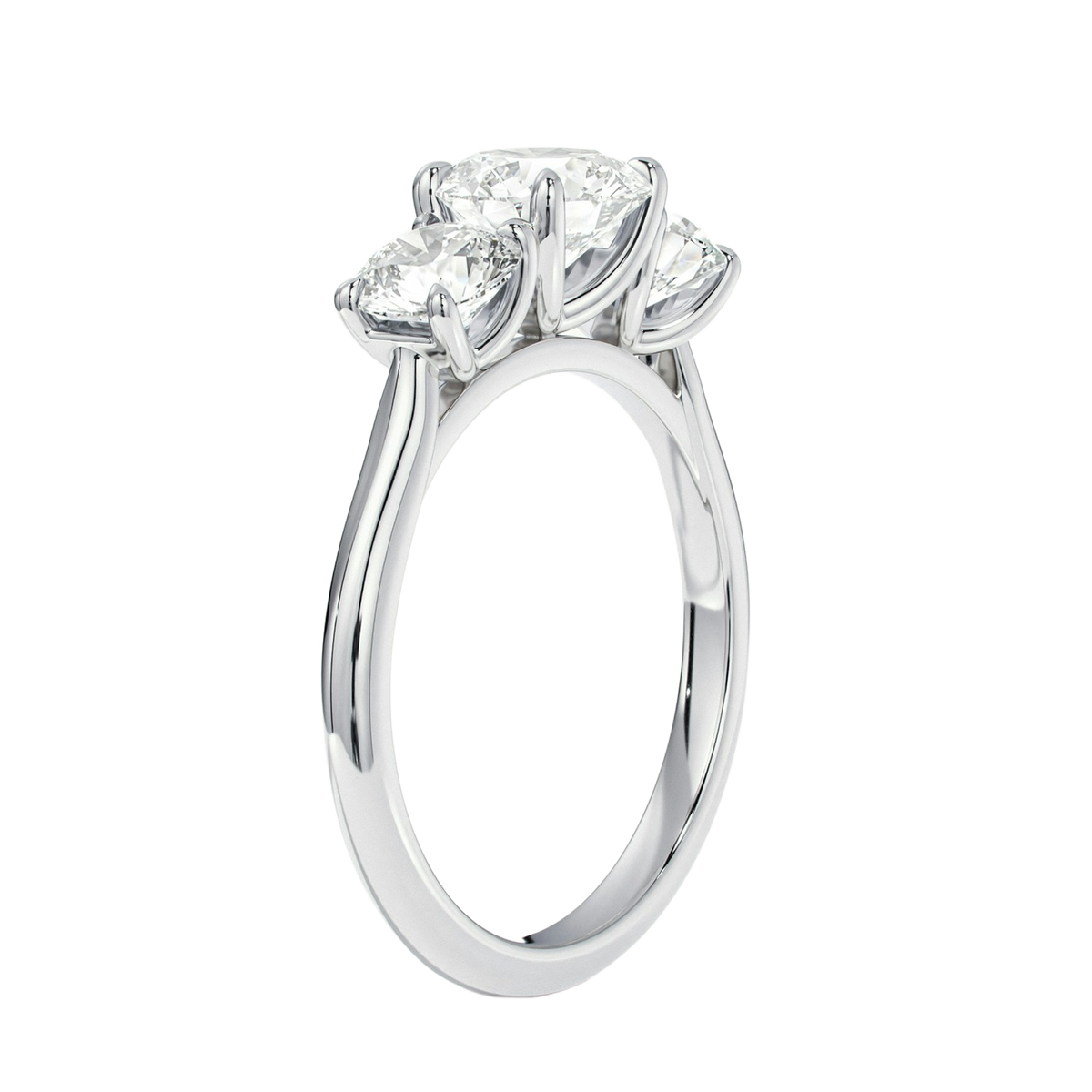 Trinity - Round - White Gold - Plain