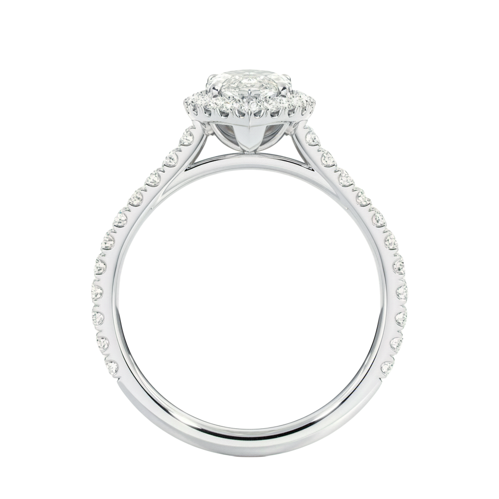 Cordelia - Marquise - White Gold - Pavé