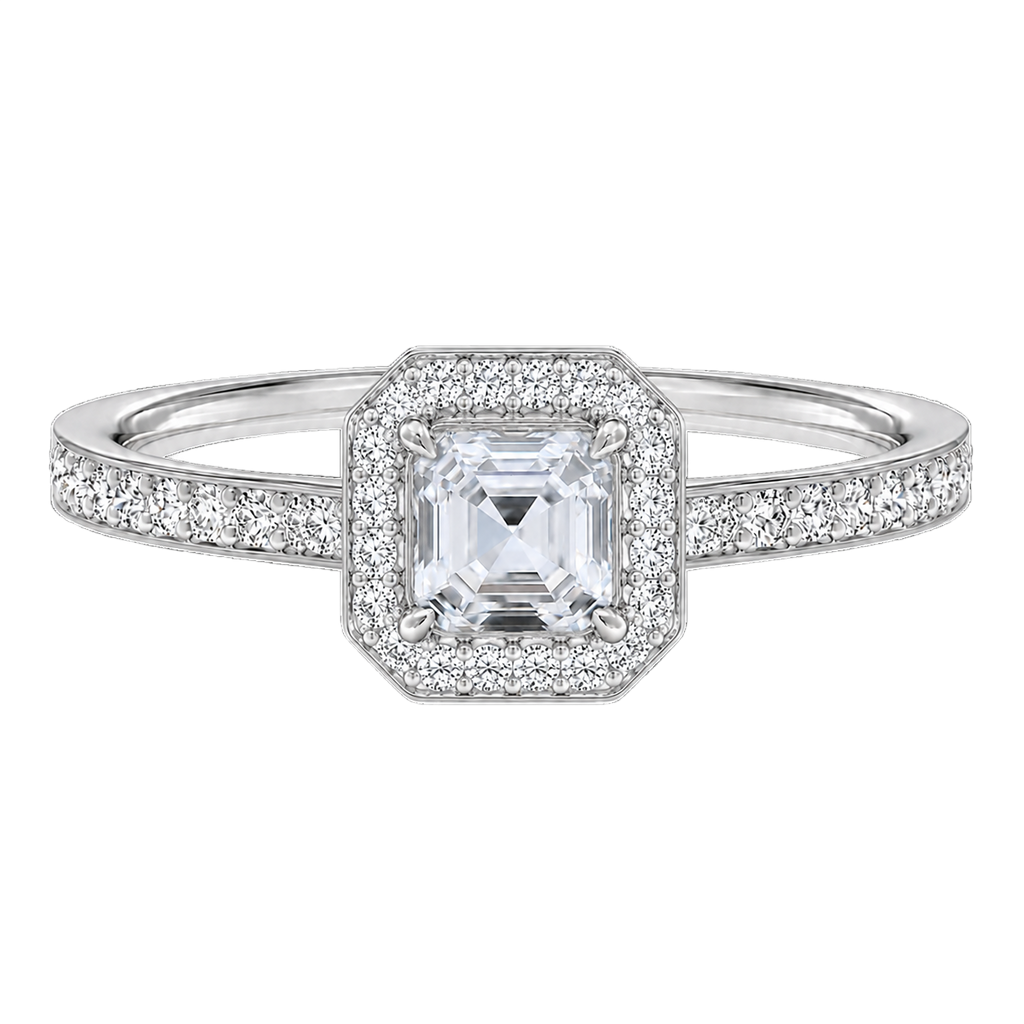 Deneuve - Asscher - Platinum - Pavé