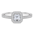 Deneuve - Asscher - Platinum - Pavé