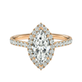 Cordelia - Marquise - Rose Gold - Pavé