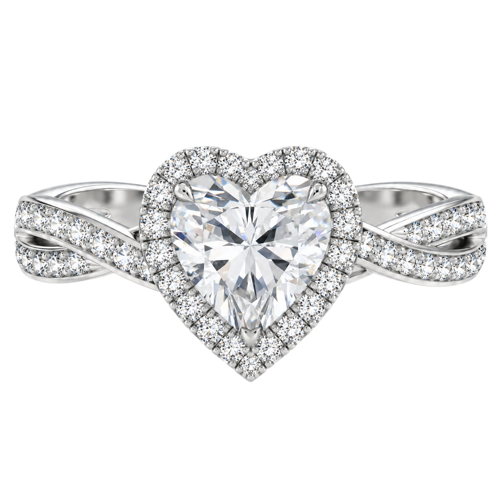 Braid - Heart - White Gold - Channel