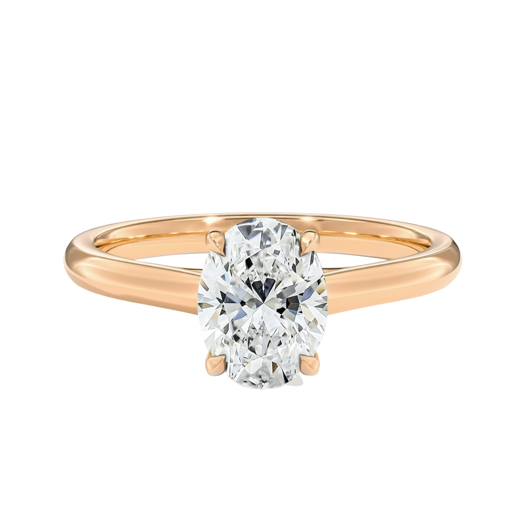 Basilica - Oval - Rose Gold - Plain