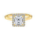 Cordelia - Asscher - Yellow Gold - Plain