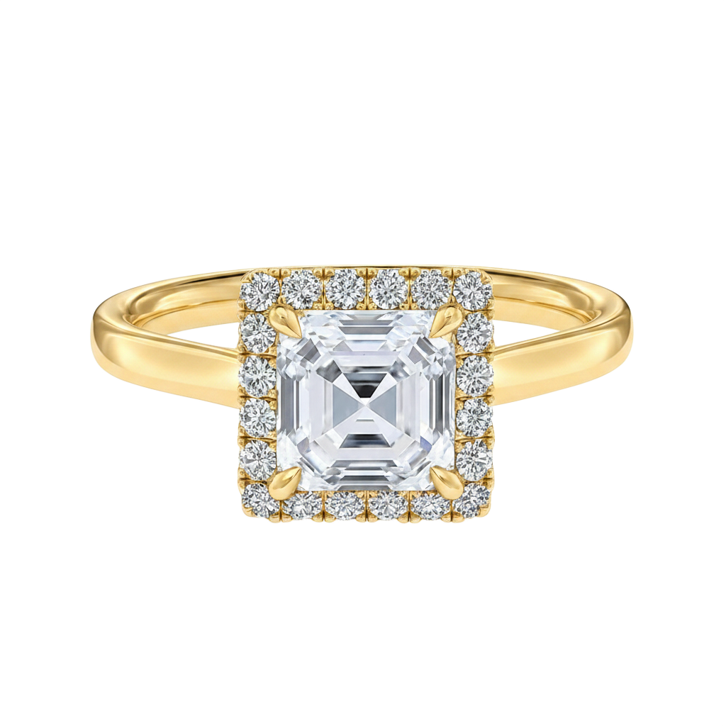 Cordelia - Asscher - Yellow Gold - Plain