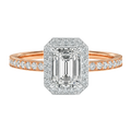 Deneuve - Emerald - Rose/White Tone - Pavé