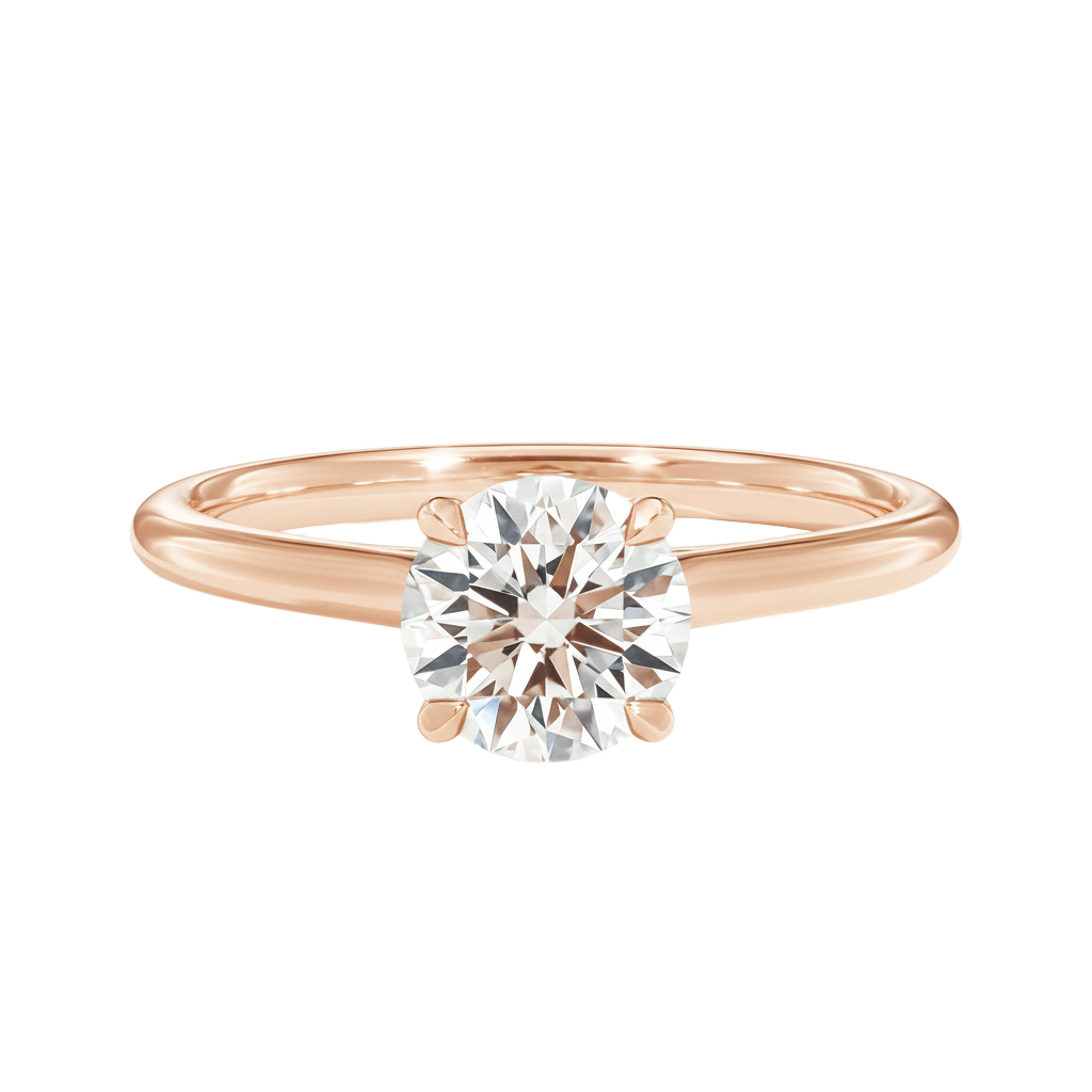 Talia - Round - Rose Gold - Plain