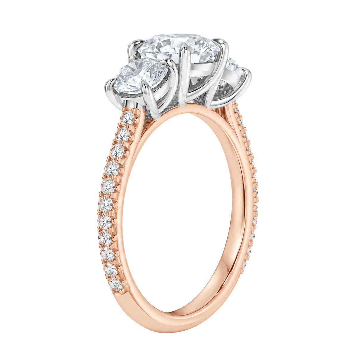 Elysium - Oval - Rose/White Tone - Pavé