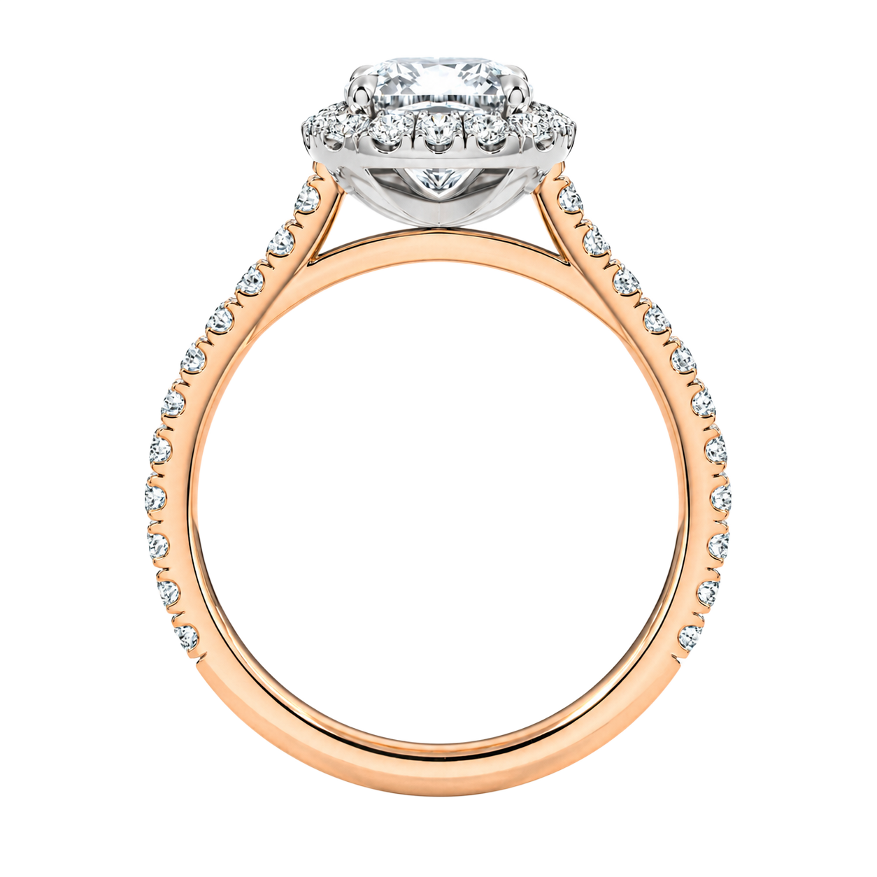 Cordelia - Cushion - Rose / White Tone - Pavé