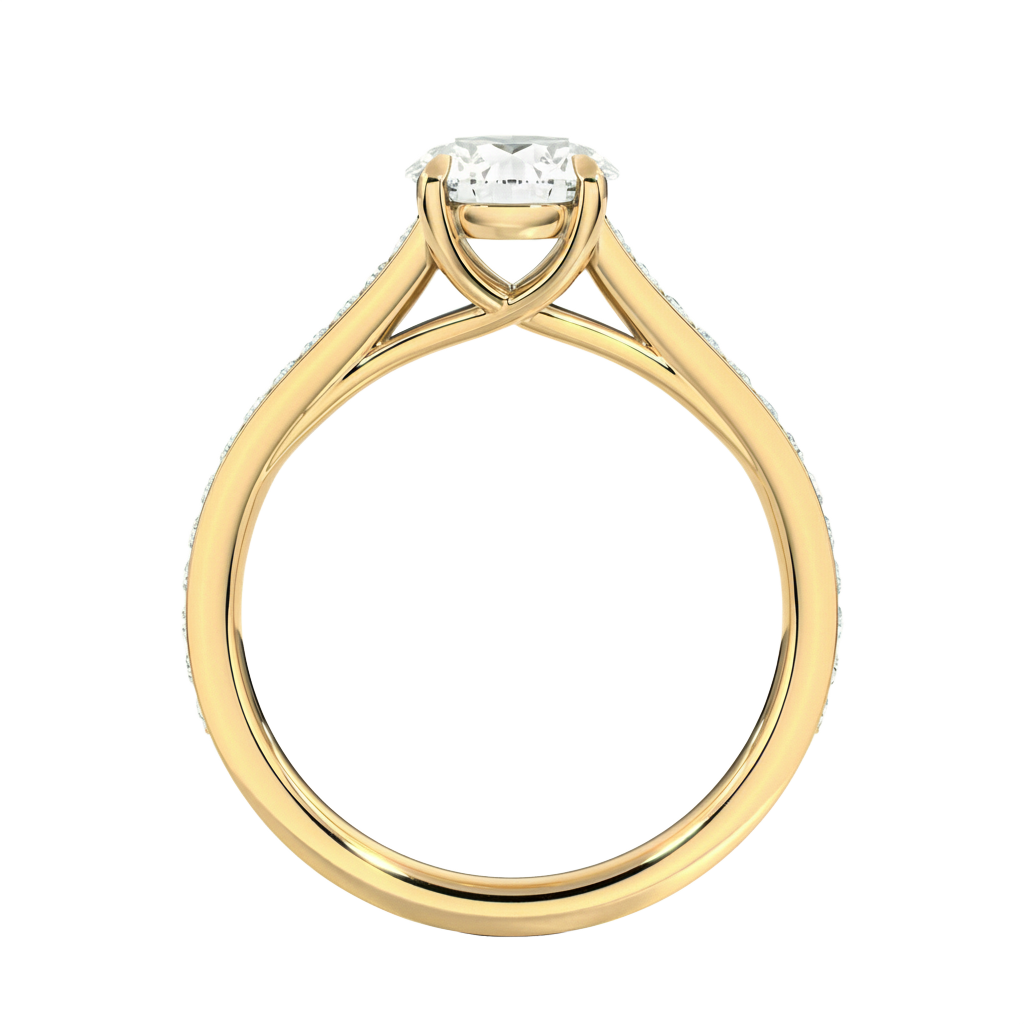 Basilica - Round - Yellow Gold - Pavé