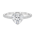 Solenne - Heart - Platinum - Pavé