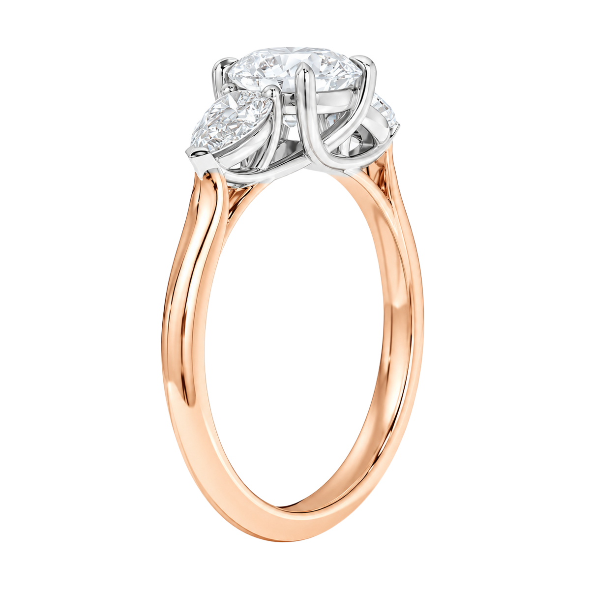 Halcyon - Round - Rose/White Tone - Plain