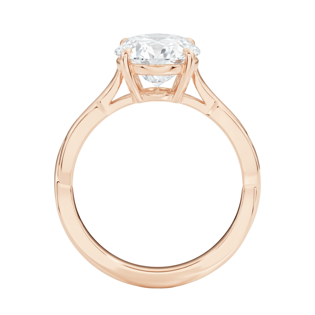 Wreath - Pear - Rose Gold - Plain
