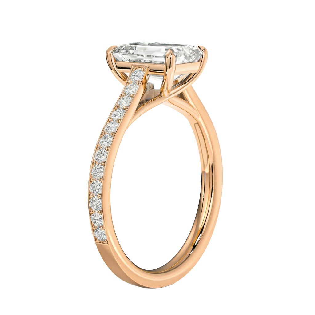 Basilica - Emerald - Rose Gold - Pavé