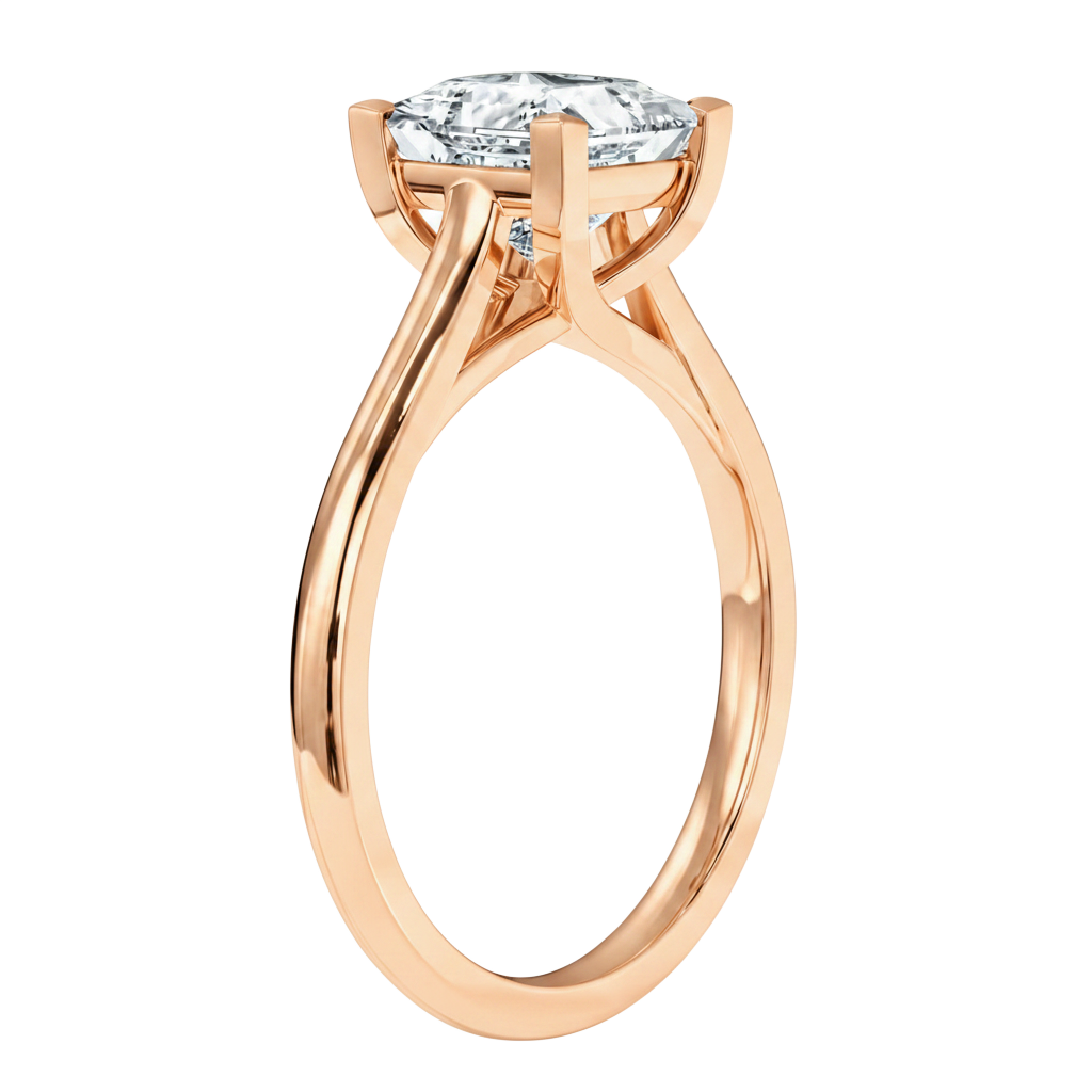Basilica - Asscher - Rose Gold - Plain