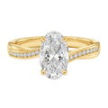 Wreath - Oval - Yellow Gold - Channel
