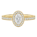 Deneuve - Oval - Yellow Gold - Pavé