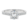 Basilica - Cushion - White Gold - Channel