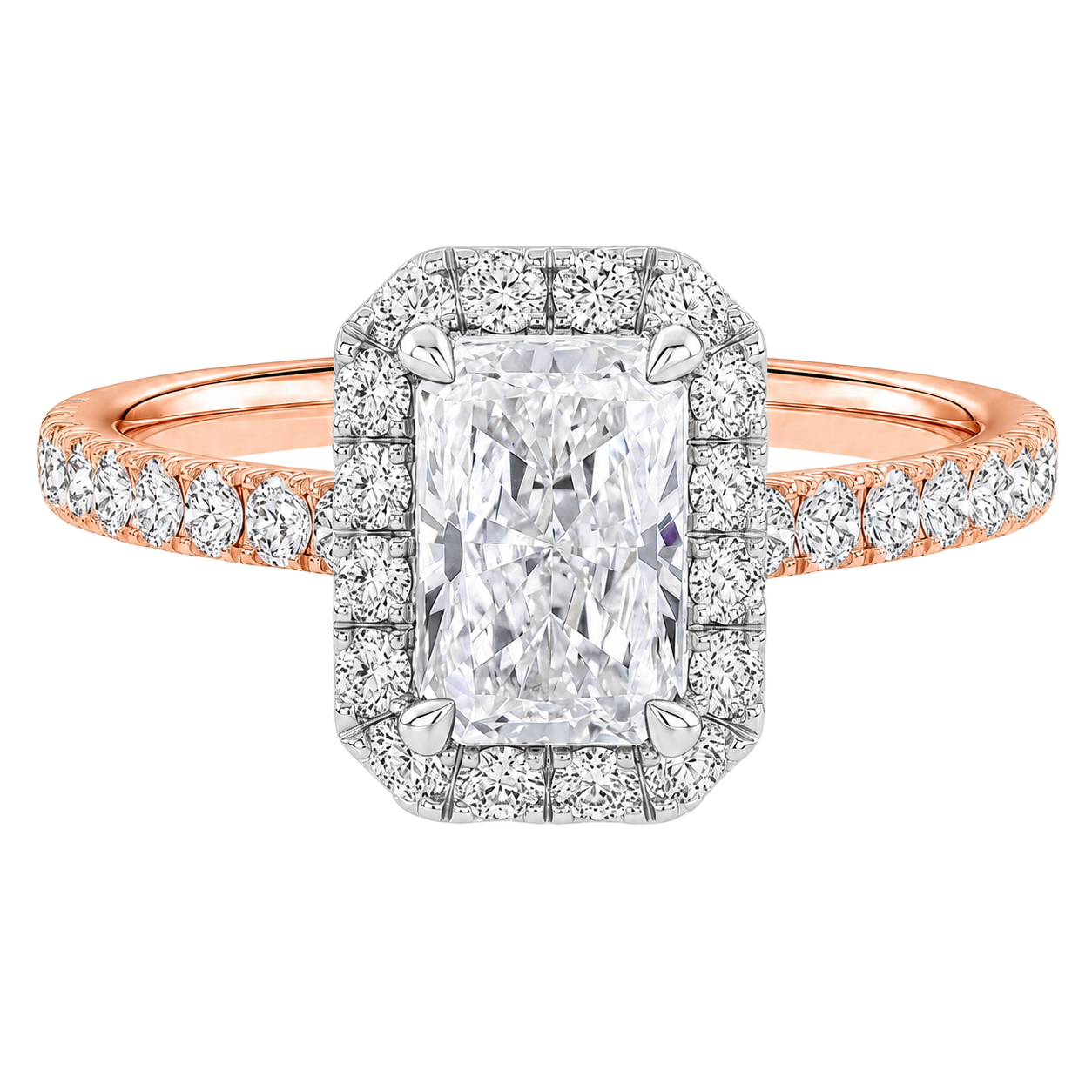 Cordelia - Radiant - Rose / White Tone - Pavé