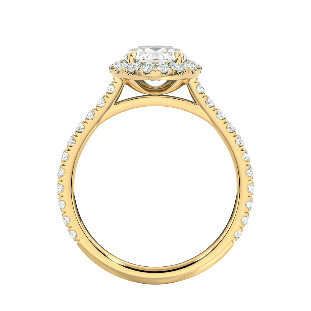 Cordelia - Round - Yellow Gold - Pavé