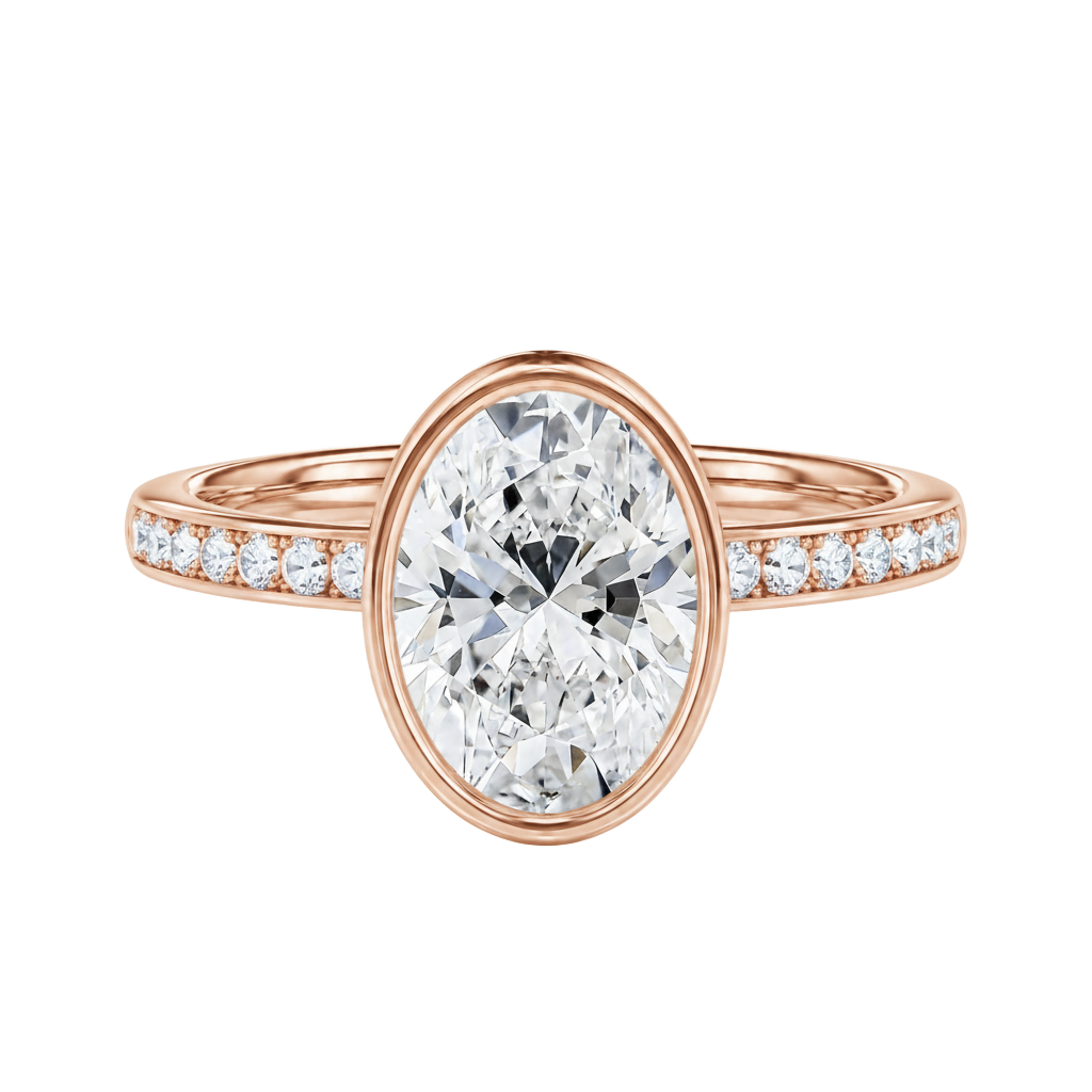 Bailey - Oval - Rose Gold - Channel